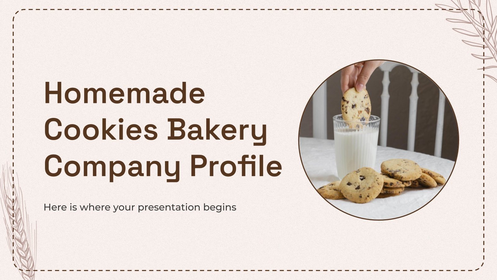 Profil de l'entreprise de biscuits faits maison