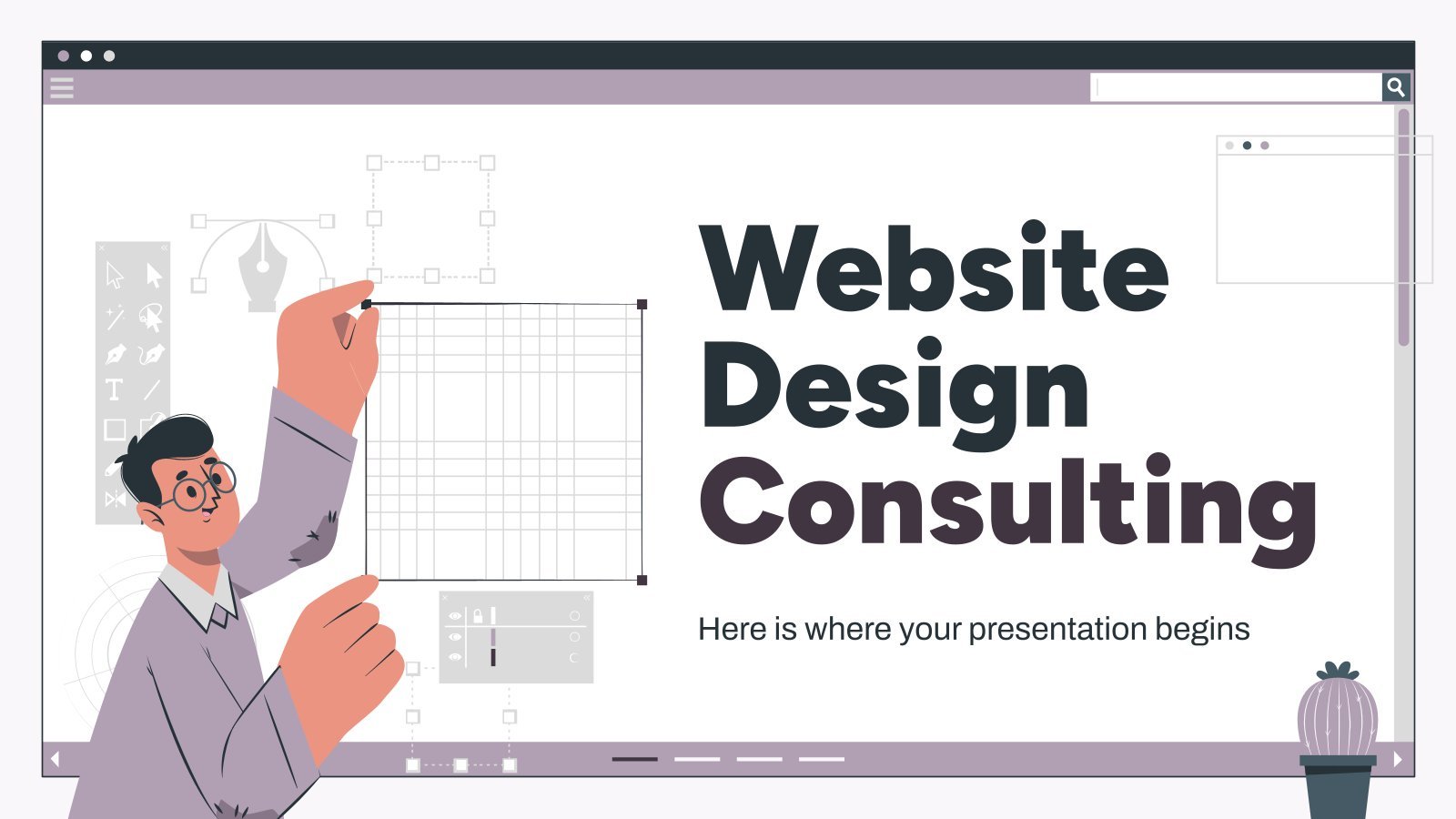 Modelo de apresentação Consultoria em design de sites