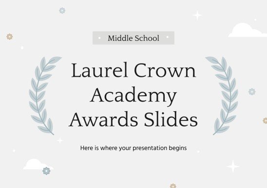 Modelo de apresentação Prêmios Coroa de Laurel para o ensino médio