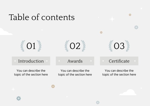 Modelo de apresentação Prêmios Coroa de Laurel para o ensino médio