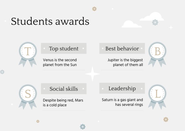 Modelo de apresentação Prêmios Coroa de Laurel para o ensino médio