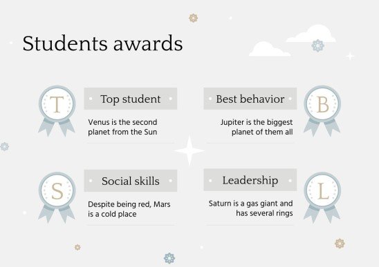 Modelo de apresentação Prêmios Coroa de Laurel para o ensino médio