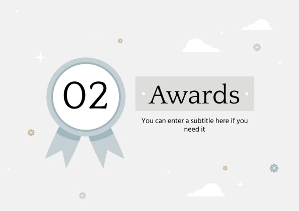 Modelo de apresentação Prêmios Coroa de Laurel para o ensino médio