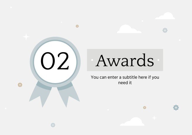 Modelo de apresentação Prêmios Coroa de Laurel para o ensino médio