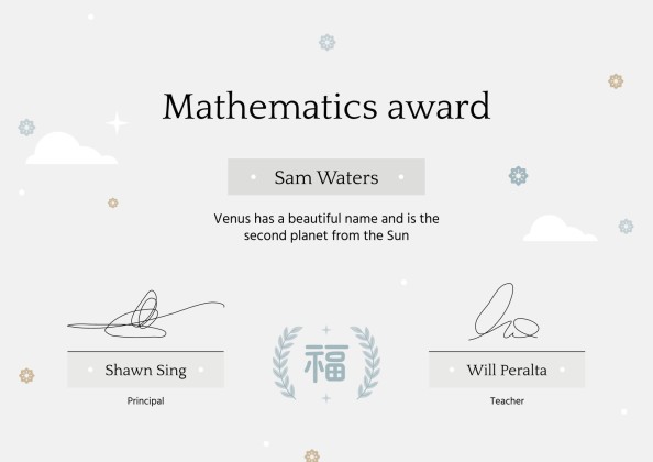 Modelo de apresentação Prêmios Coroa de Laurel para o ensino médio