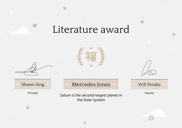 Modelo de apresentação Prêmios Coroa de Laurel para o ensino médio