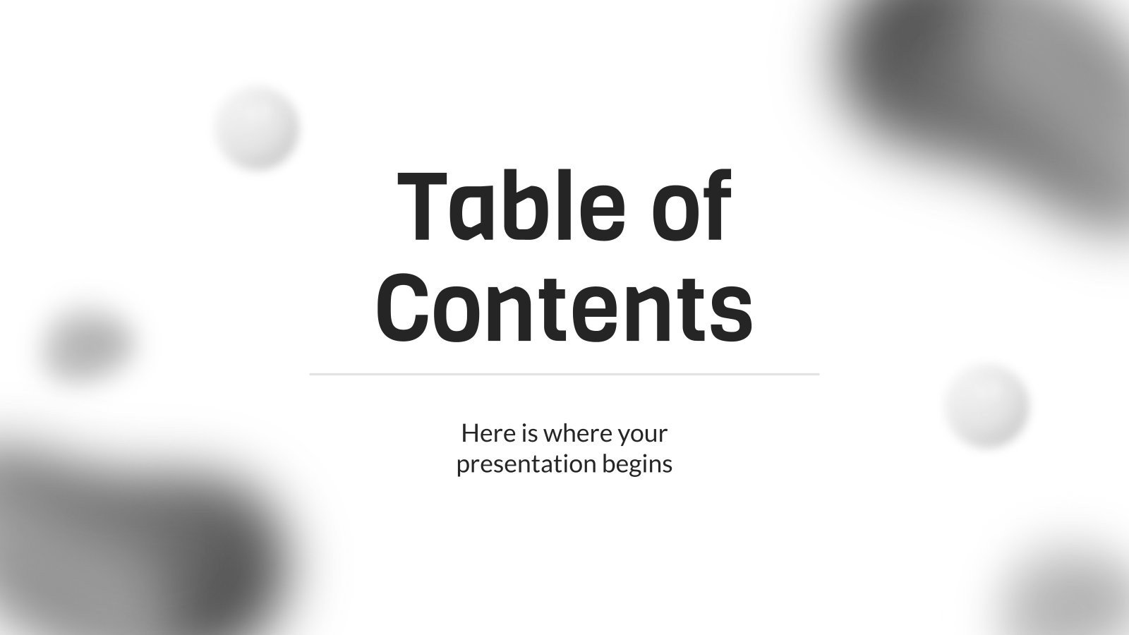 Table of Contents | Google Slides & PowerPoint