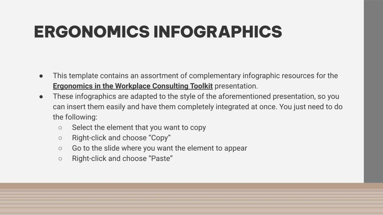 Ergonomics in the Workplace Consulting Toolkit Infographics