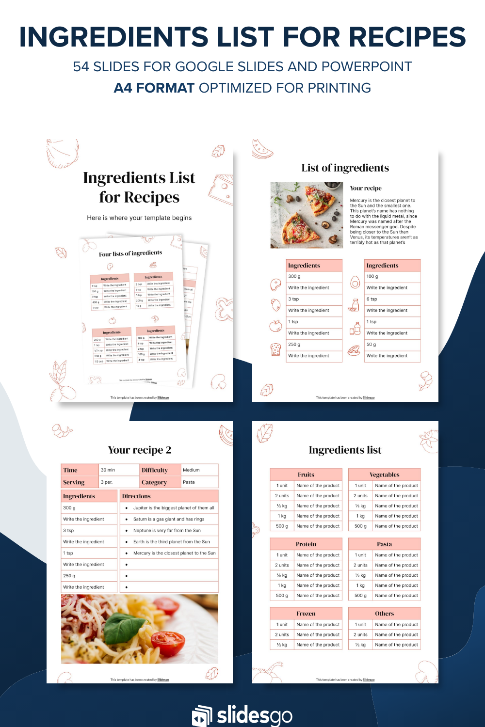 Ingredients List for Recipes | Google Slides & PPT