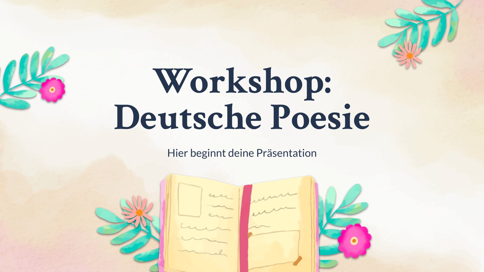 Atelier de poésie allemande Modèles de présentation