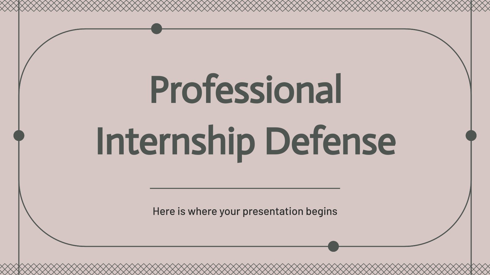 Professional Internship Defense presentation template 