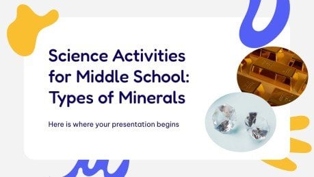 Science Activities for Middle School: Types of Minerals presentation template 