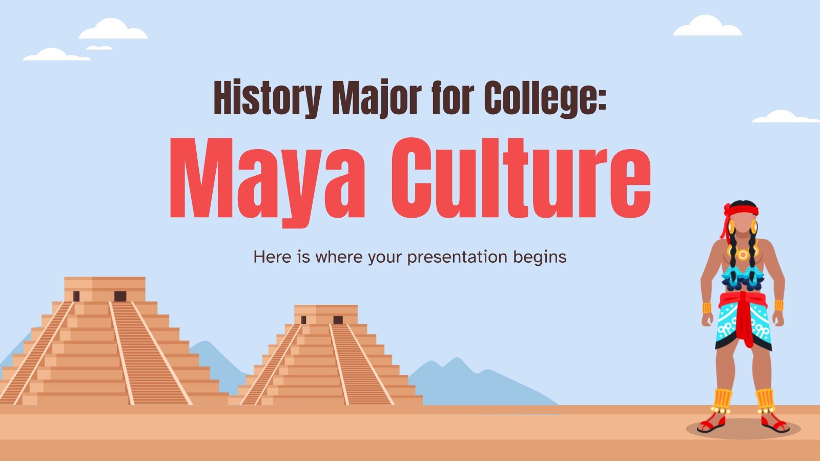 Geschichte als Hauptfach am College: Maya-Kultur Präsentationsvorlage