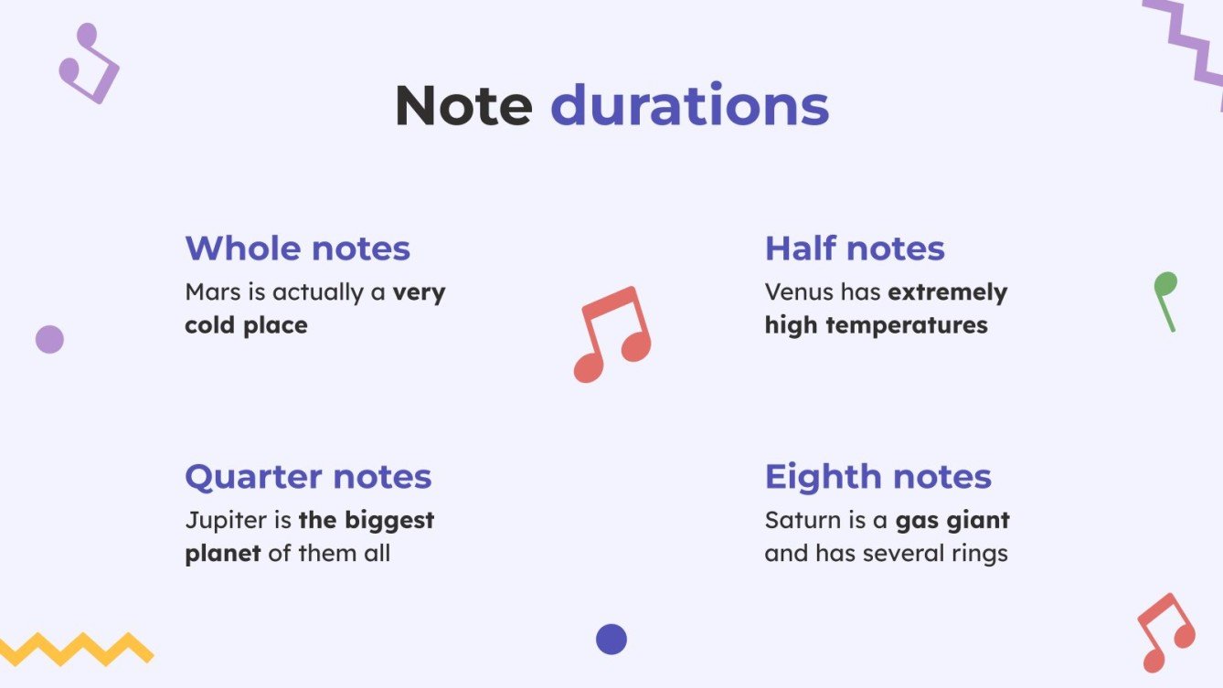 Music Subject Music Notes Google Slides & PowerPoint