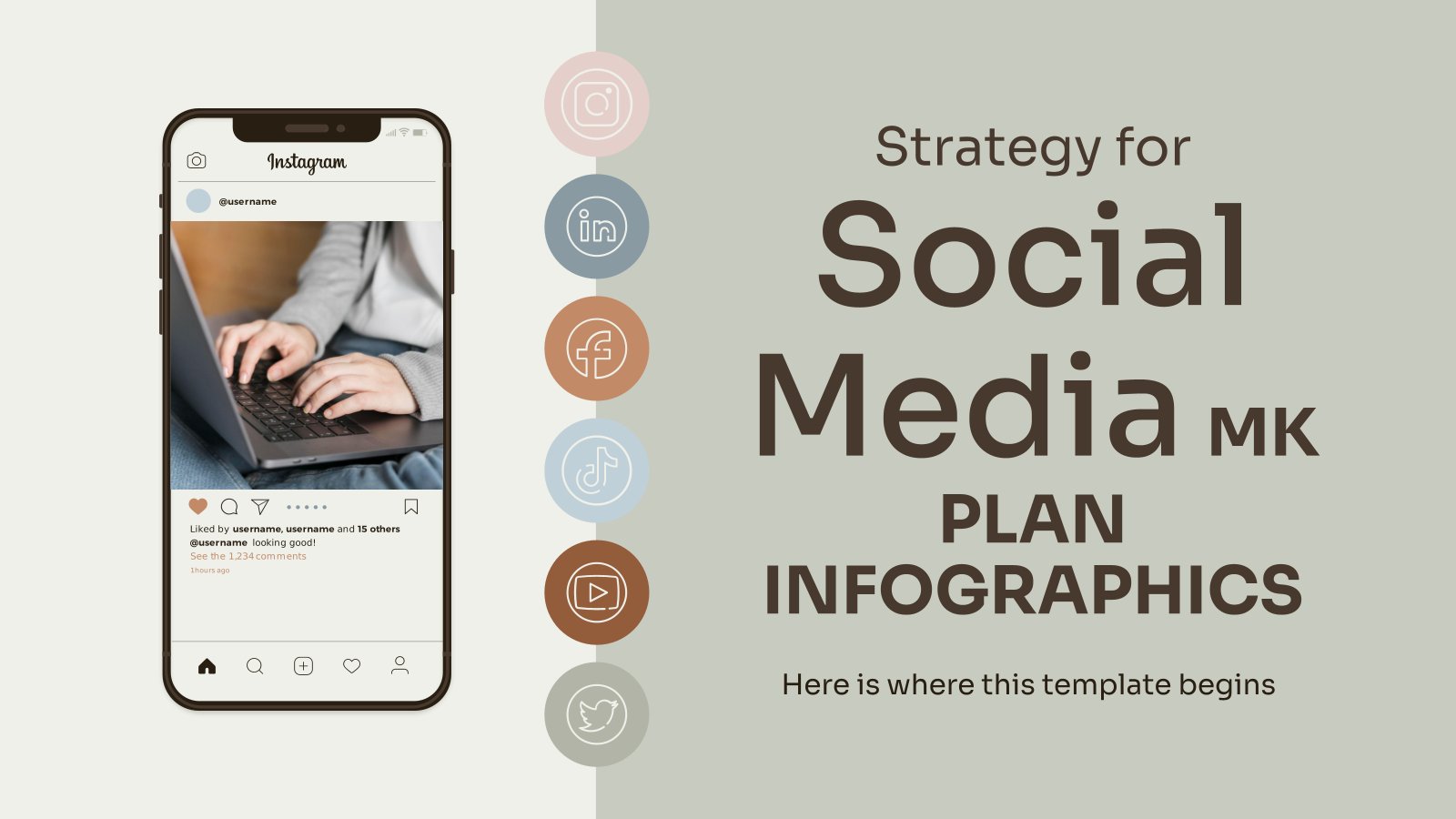 Marketingplan für die Social Media Strategie Infografiken Präsentationsvorlage