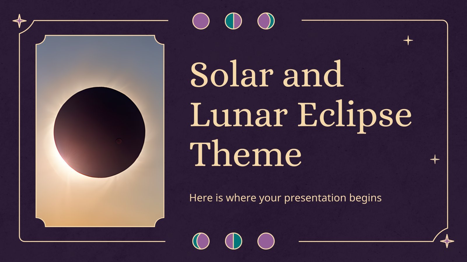 Solar and Lunar Eclipse Theme presentation template 