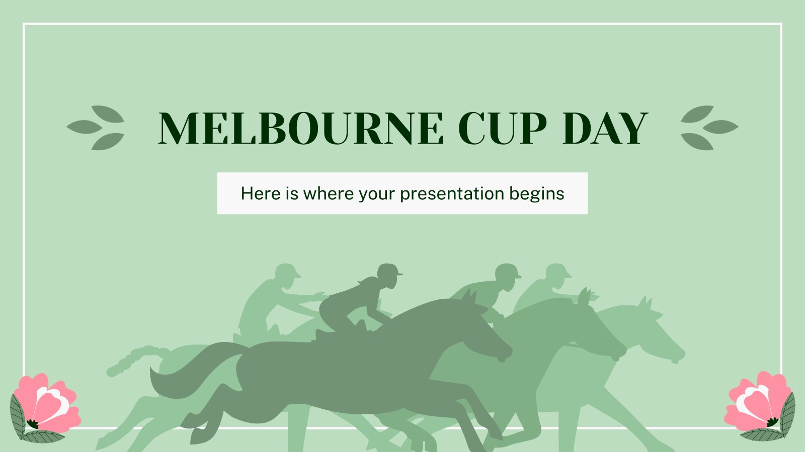 Melbourne Cup Day Präsentationsvorlage