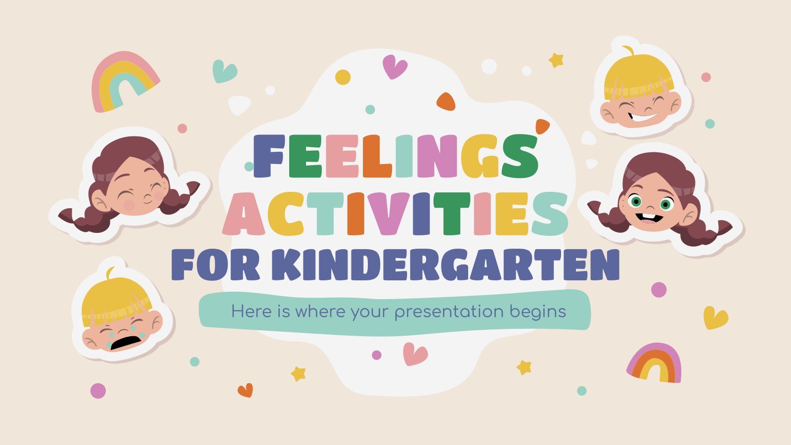 Feelings Activities for Kindergarten presentation template 