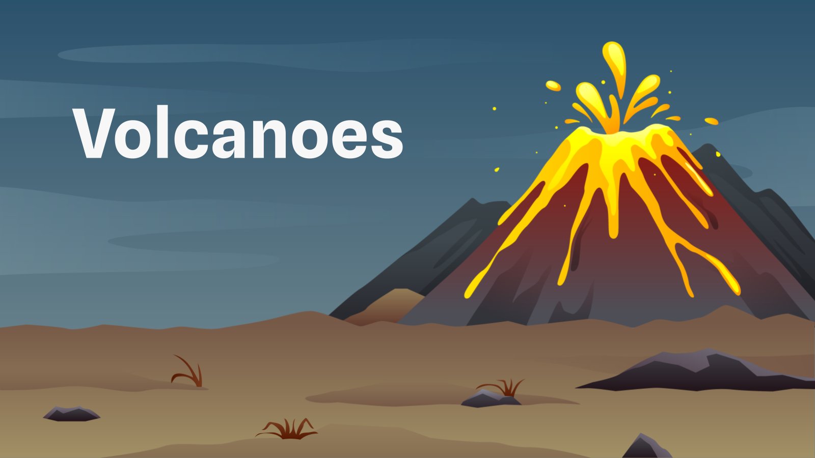 Volcanoes presentation template 