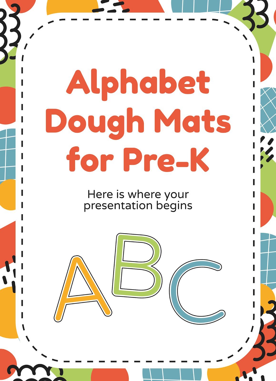 Alphabet Dough Mats for Pre-K presentation template 