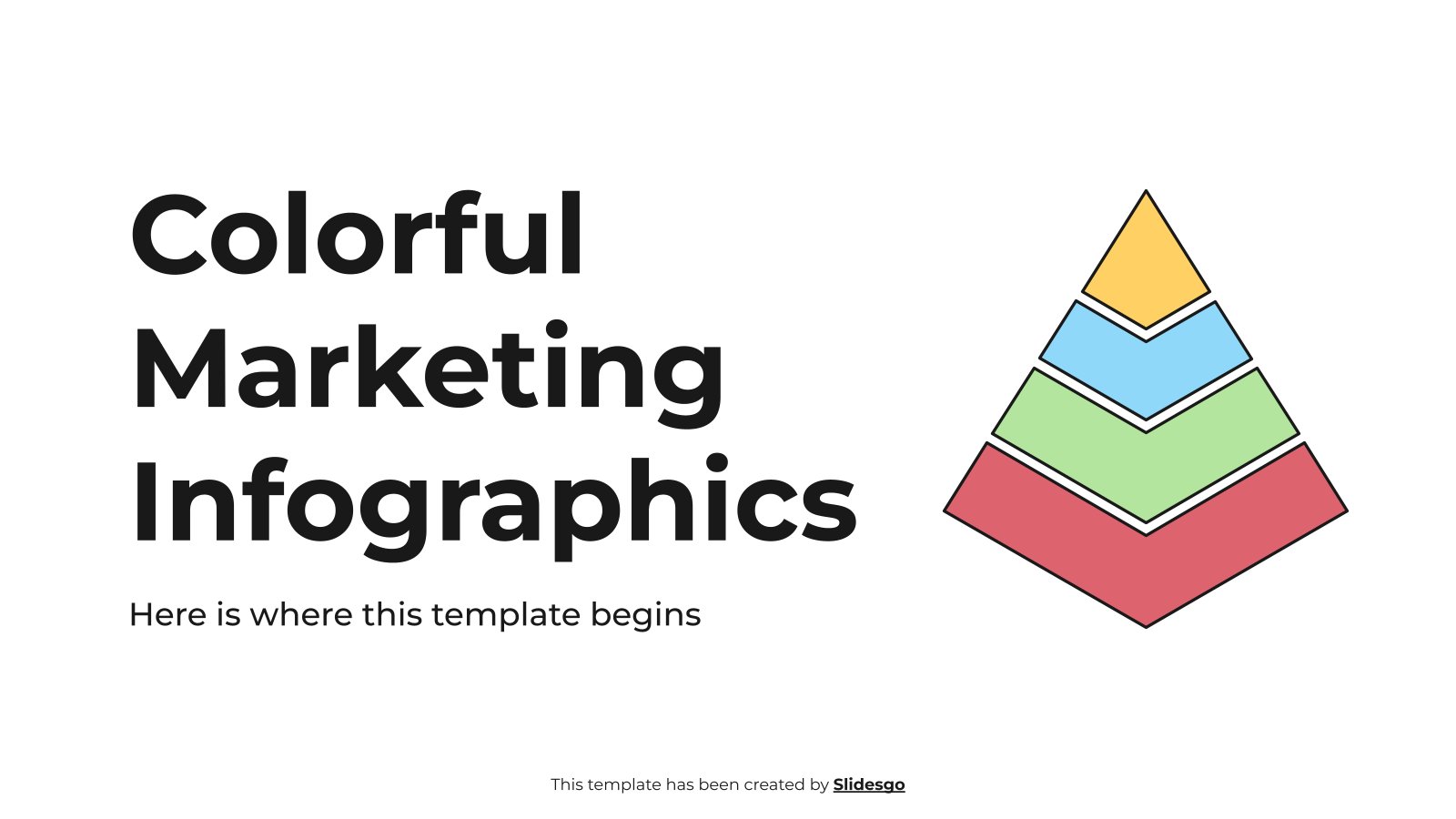 Bunte Marketing-Infografiken Präsentationsvorlage