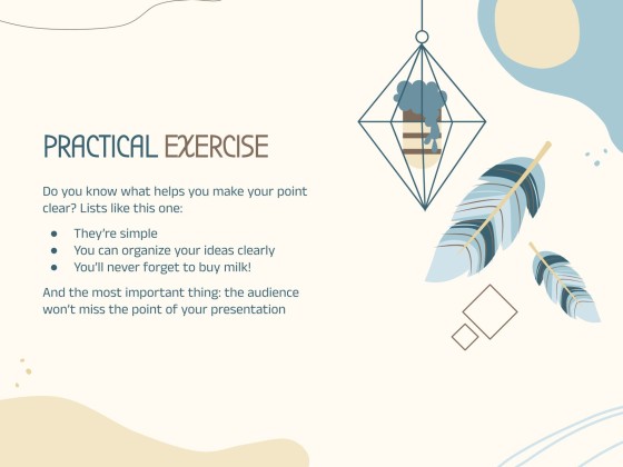 Plantilla de presentación Estilo boho y colores pastel para talleres