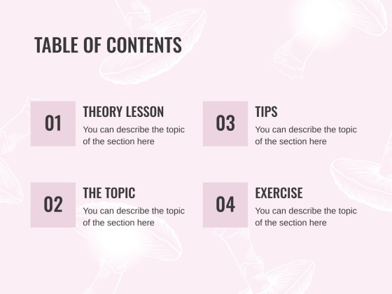 버섯 웨비나 프레젠테이션 템플릿