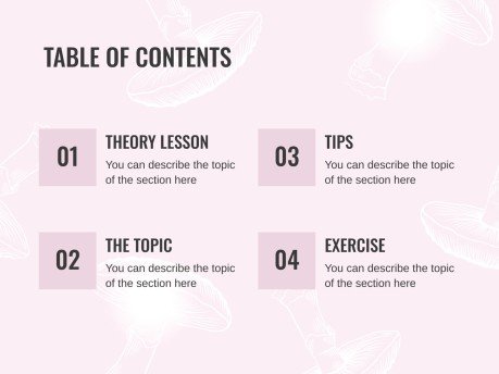 버섯 웨비나 프레젠테이션 템플릿