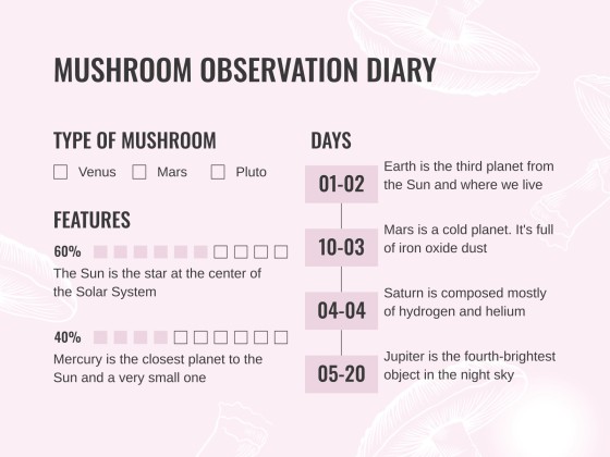 버섯 웨비나 프레젠테이션 템플릿