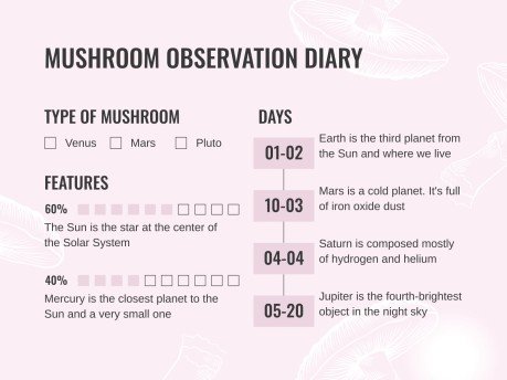 버섯 웨비나 프레젠테이션 템플릿