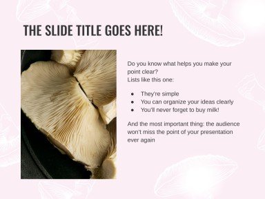 버섯 웨비나 프레젠테이션 템플릿