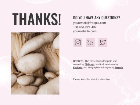 버섯 웨비나 프레젠테이션 템플릿