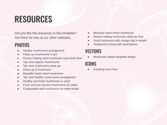 버섯 웨비나 프레젠테이션 템플릿