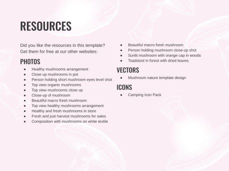 버섯 웨비나 프레젠테이션 템플릿