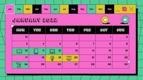 90's Generation College Planner presentation template 