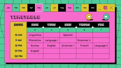 90's Generation College Planner presentation template 