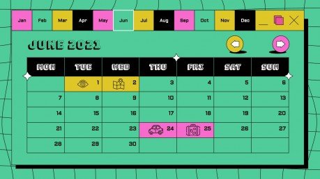 90's Generation College Planner presentation template 