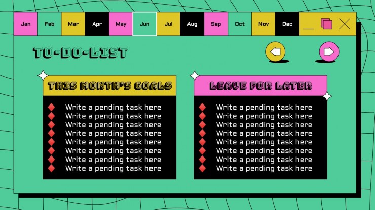 90's Generation College Planner presentation template 