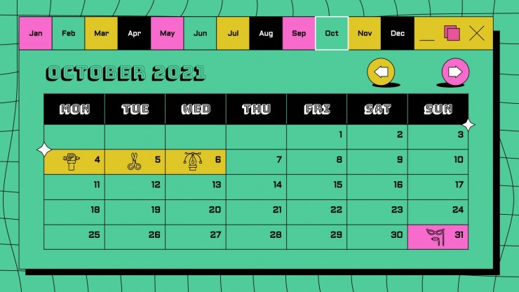 90's Generation College Planner presentation template 