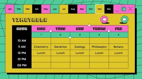 90's Generation College Planner presentation template 