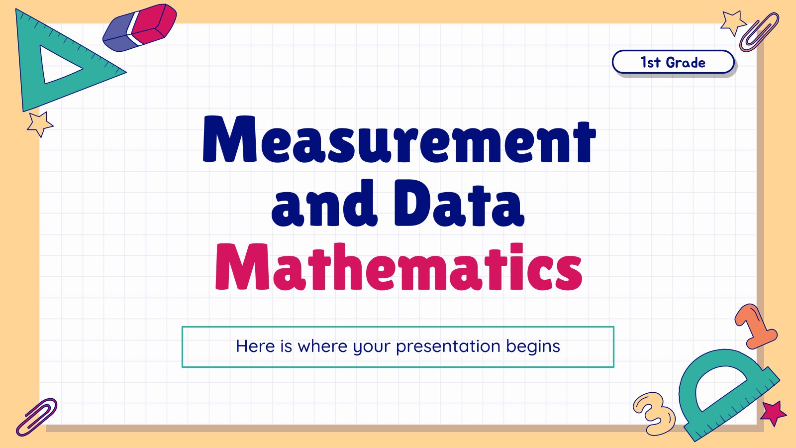 Modelo de apresentação Medição e dados - Matemática - 1.º ano