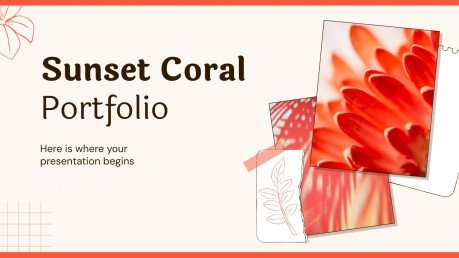Sunset Coral Portfolio presentation template 
