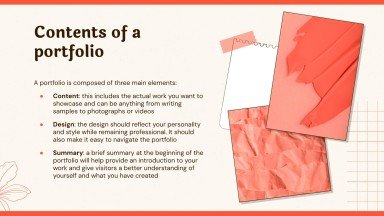 Sunset Coral Portfolio presentation template 