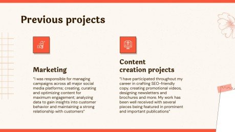 Sunset Coral Portfolio presentation template 