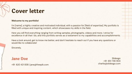 Sunset Coral Portfolio presentation template 