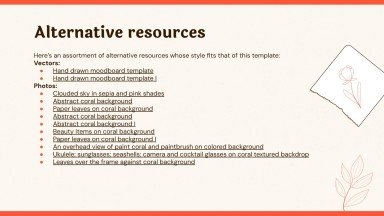 Sunset Coral Portfolio presentation template 