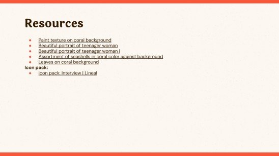 Sunset Coral Portfolio presentation template 