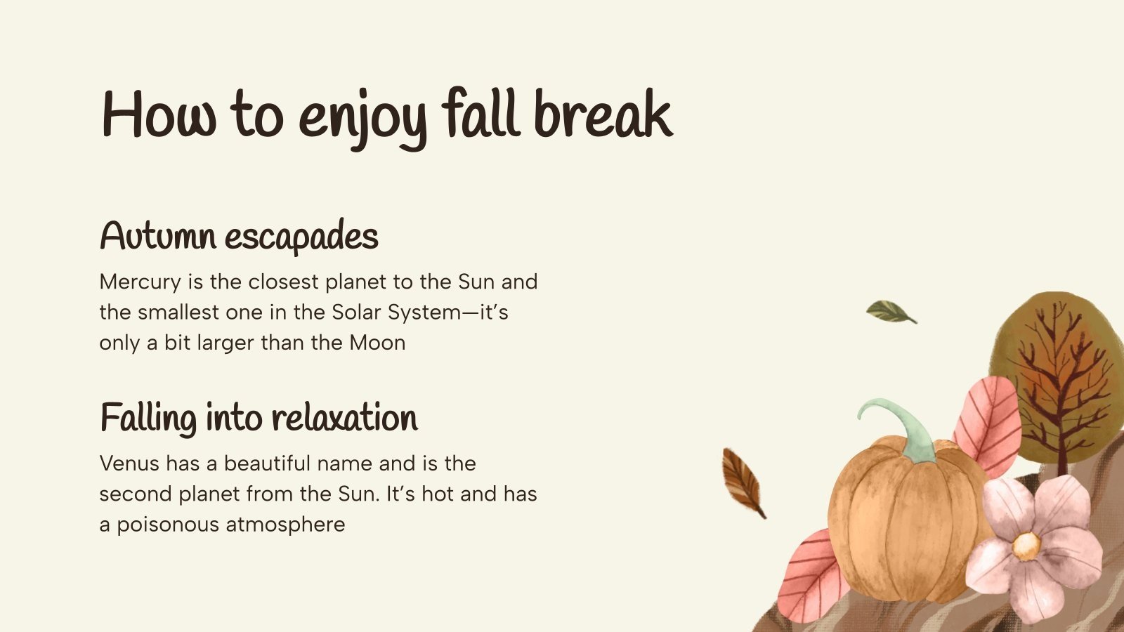 Fall Break College Google Slides & PowerPoint