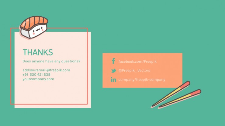 Kawaii Sushi Company presentation template