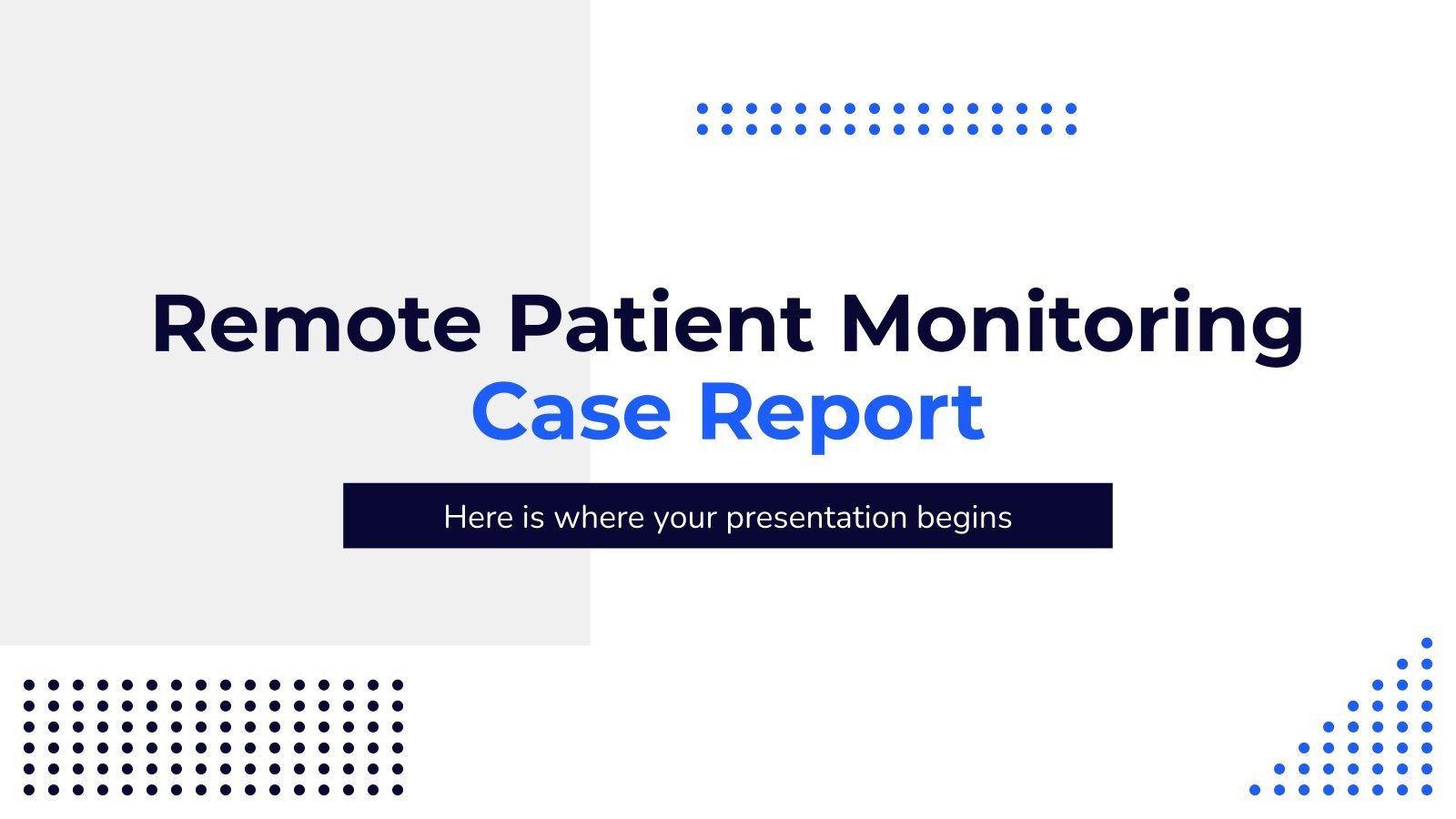 Remote Patient Monitoring Case Report Google Slides & PPT